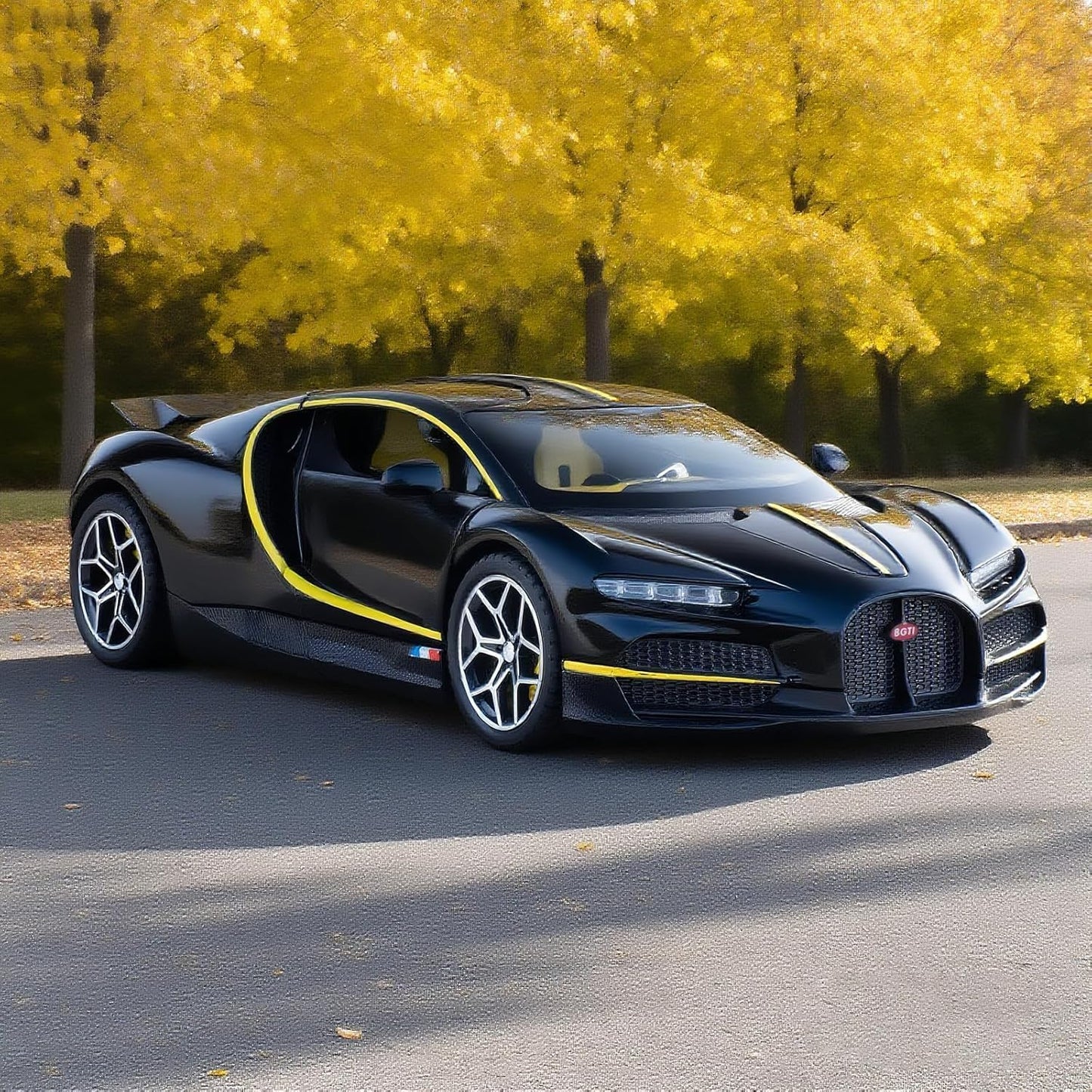 GenzToy™ Bugatti Tourbillon V16 1:32 Die-Cast Metal Model Car with Lights, Sound & Pull Back Action