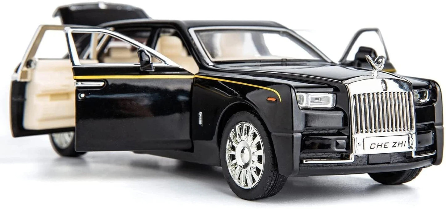 GenzToy Rolls-Royce Phantom Die-Cast Model Car 1:32 Scale | Pull Back, Light & Sound