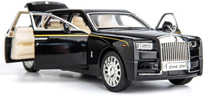 GenzToy Rolls-Royce Phantom Die-Cast Model Car 1:32 Scale | Pull Back, Light & Sound