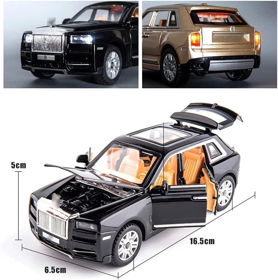GenzToy™ Rolls-Royce Cullinan 1:32 Die-Cast Metal Model Car with Lights, Sound & Pull Back Action