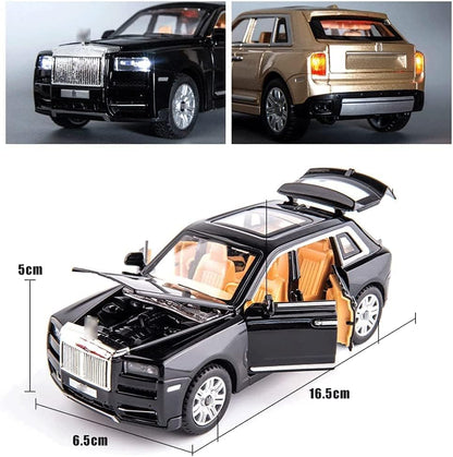 GenzToy™ Rolls-Royce Cullinan 1:32 Die-Cast Metal Model Car with Lights, Sound & Pull Back Action