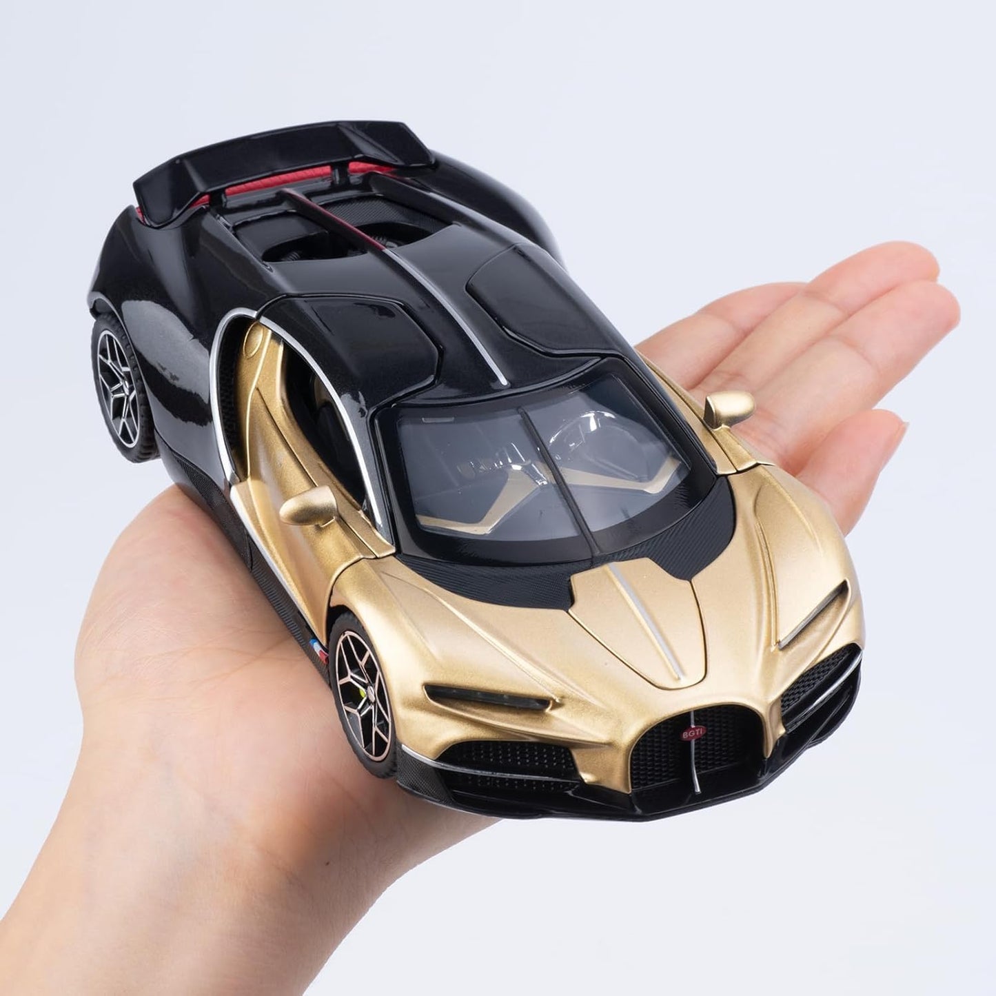 GenzToy™ Bugatti Tourbillon V16 1:32 Die-Cast Metal Model Car with Lights, Sound & Pull Back Action